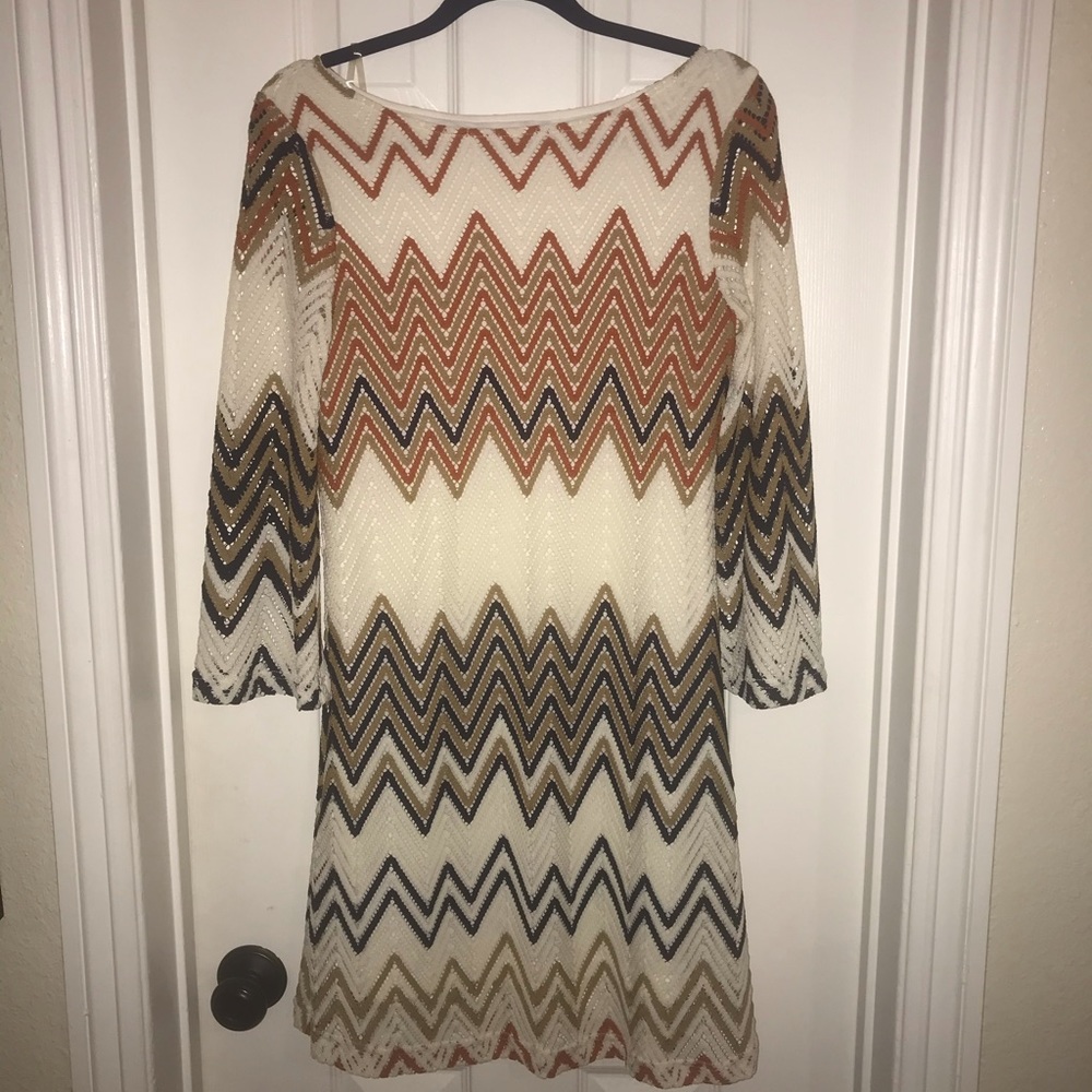Sharagano chevron dress